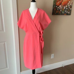 Maggy London Wrap Pink Dress, Size 6